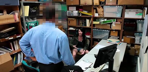  Flat chested teen fucked over managers desk
